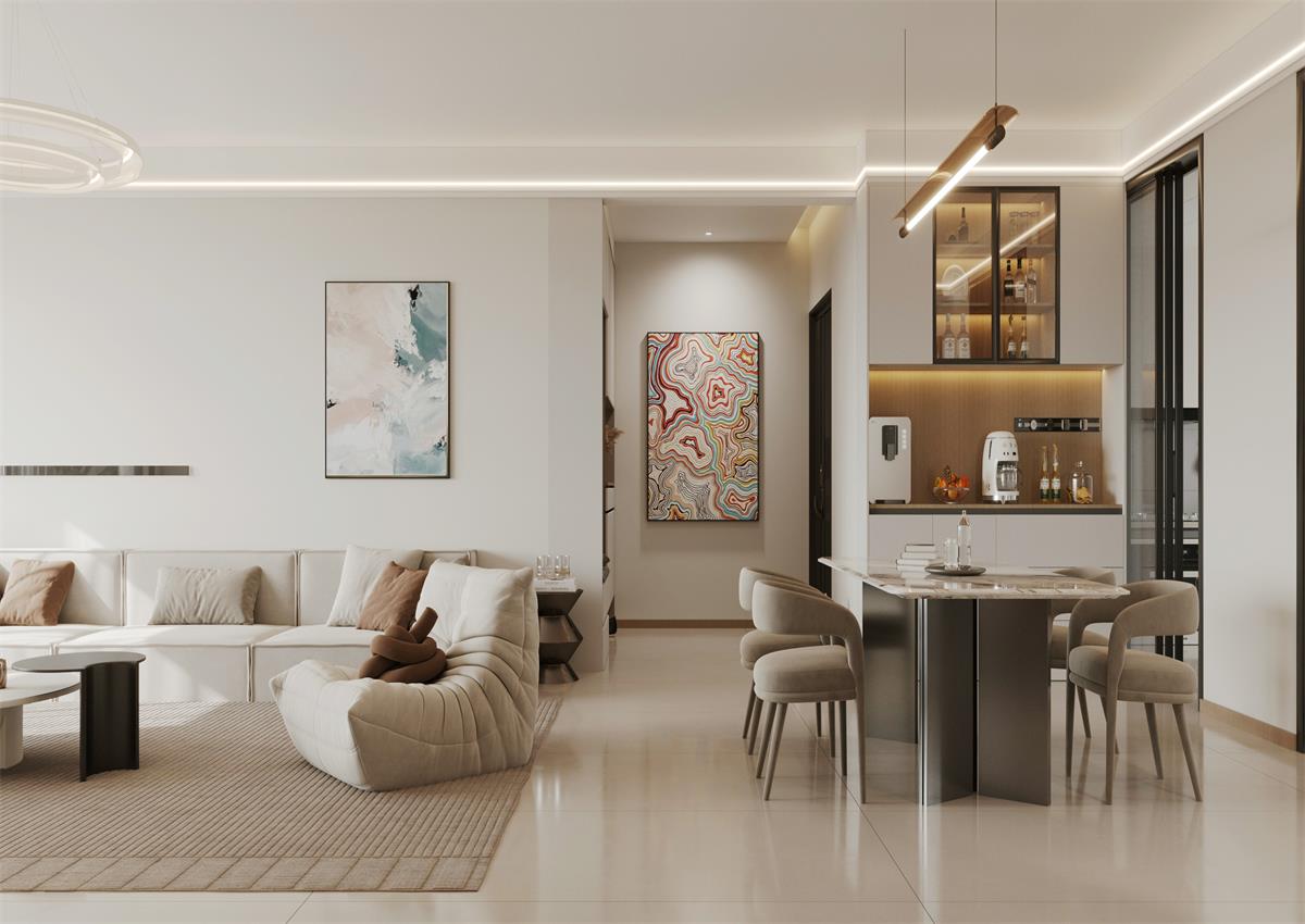 玉庭華府142㎡ | 給喧囂世界按下暫停鍵，現(xiàn)代簡約風(fēng)的松弛感誰能拒絕！