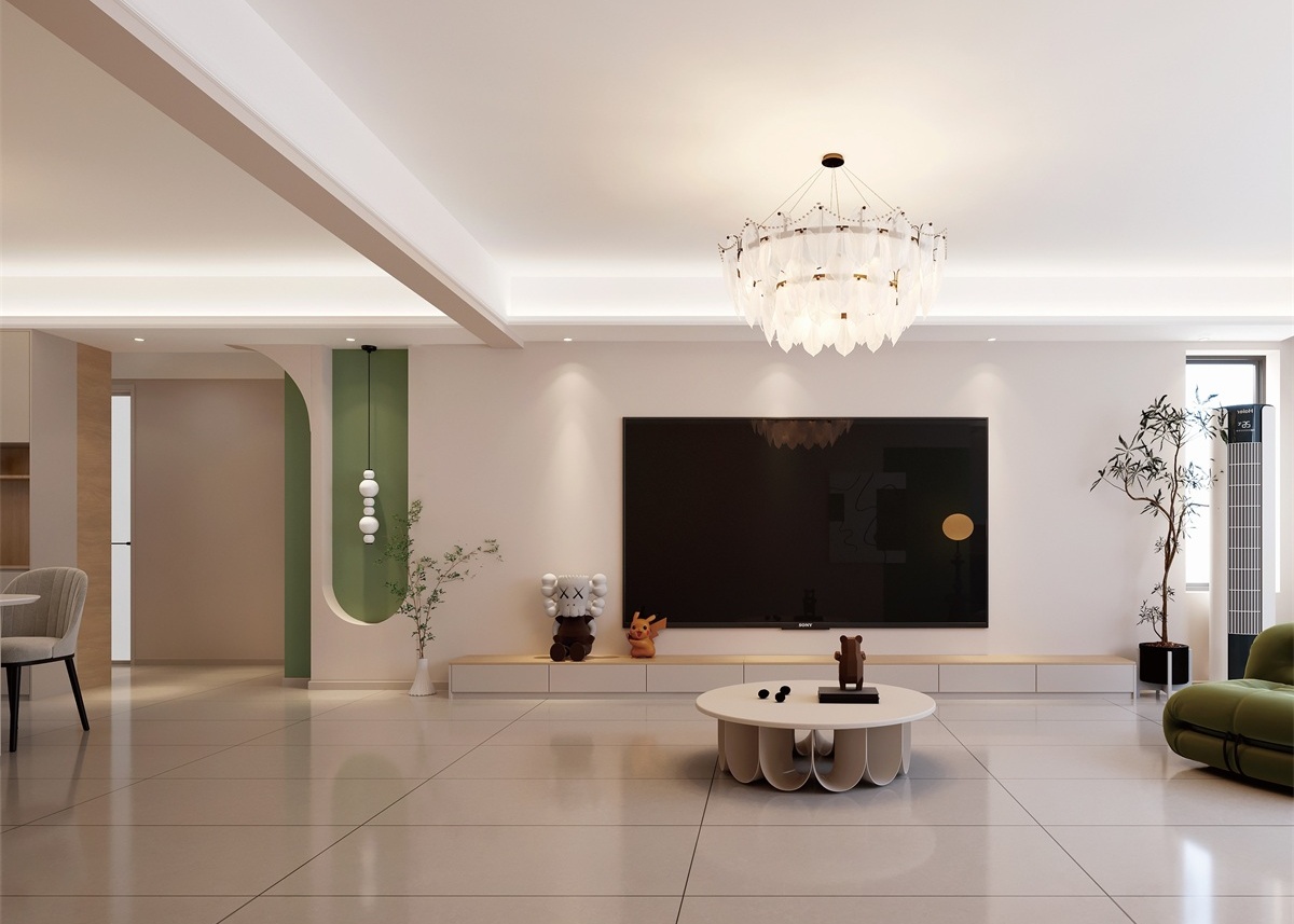 中海河山郡 | 133㎡輕法式浪漫，『奶油白+薄荷綠』美的剛剛好！