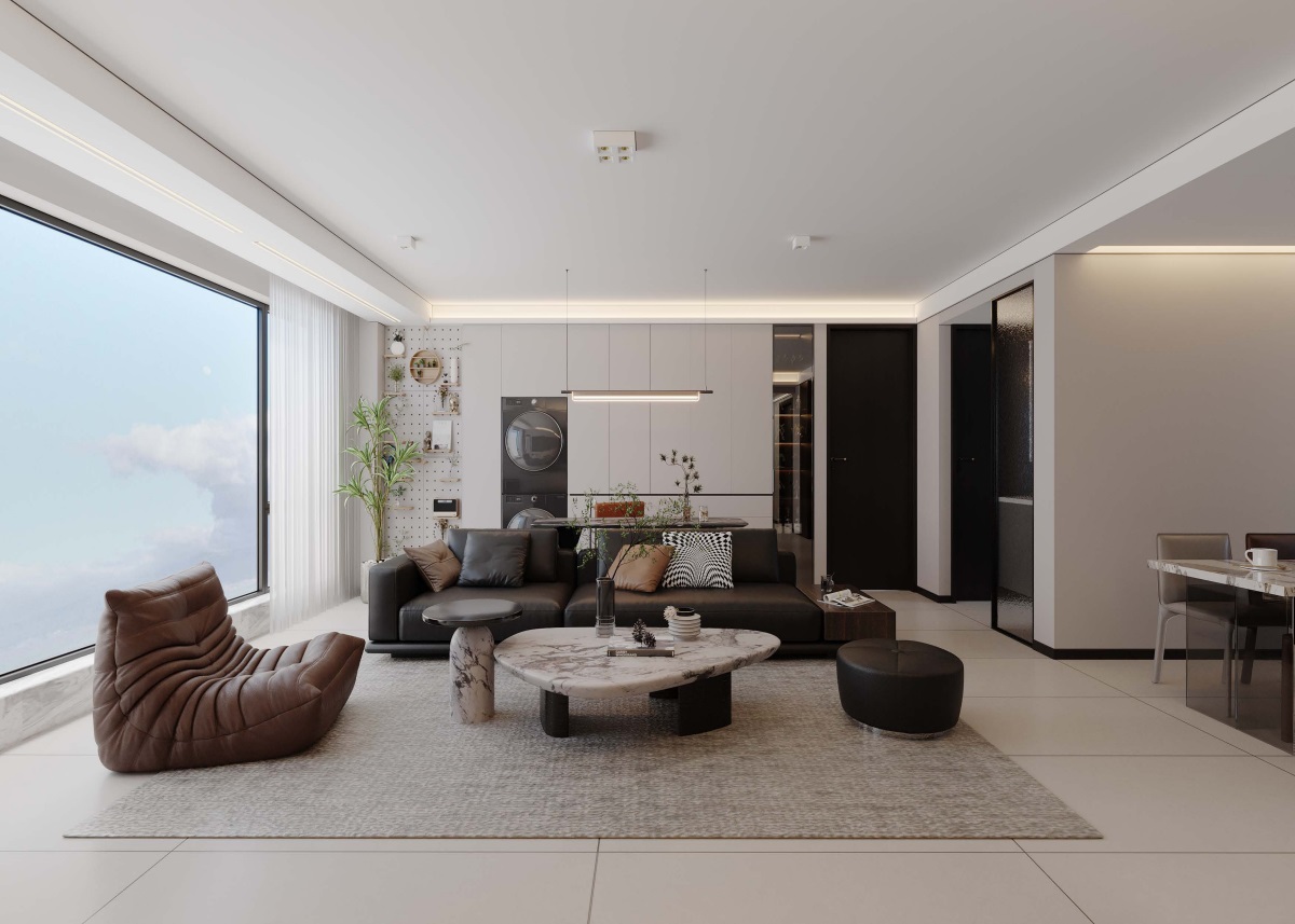 光耀上院128㎡ | 高效“去班味”的舒適現(xiàn)代風(fēng)！開啟治愈系慢生活~