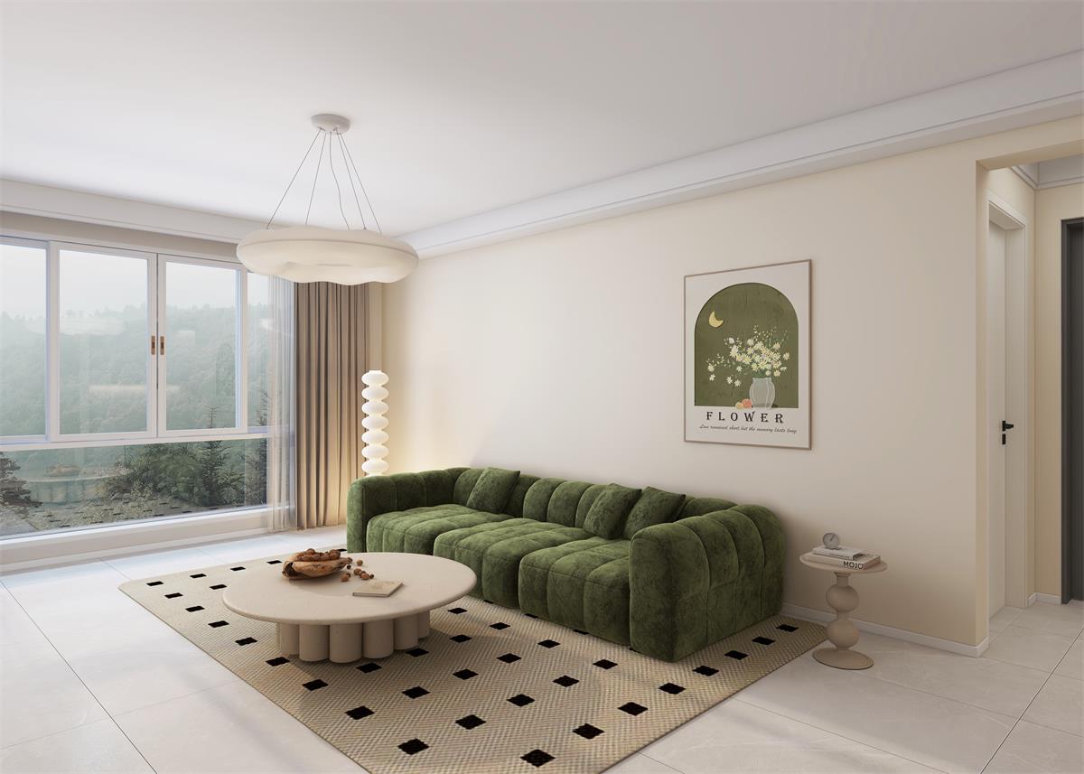 泰雲(yún)庭116㎡ | 奶油白+橄欖綠打造的輕法式小家，清新又自然！